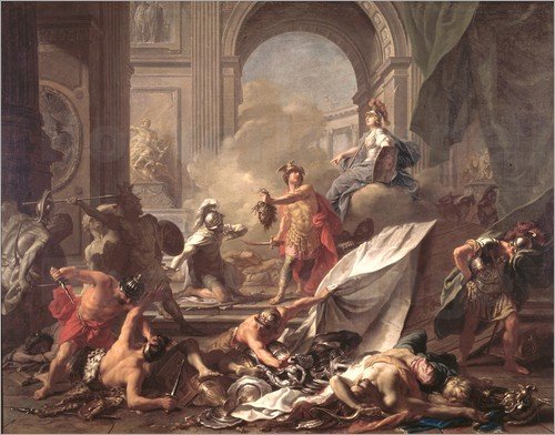 Perseus Petrifies Phineas and his Companions with the head of Medusa by Jean-Marc Nattier (1718)