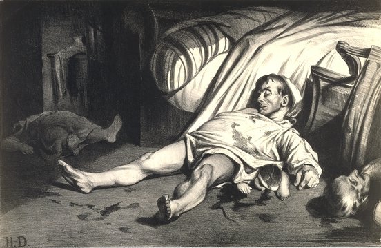 Rue Transnonain le 15 avril 1834 by Honoré Daumier (1834)