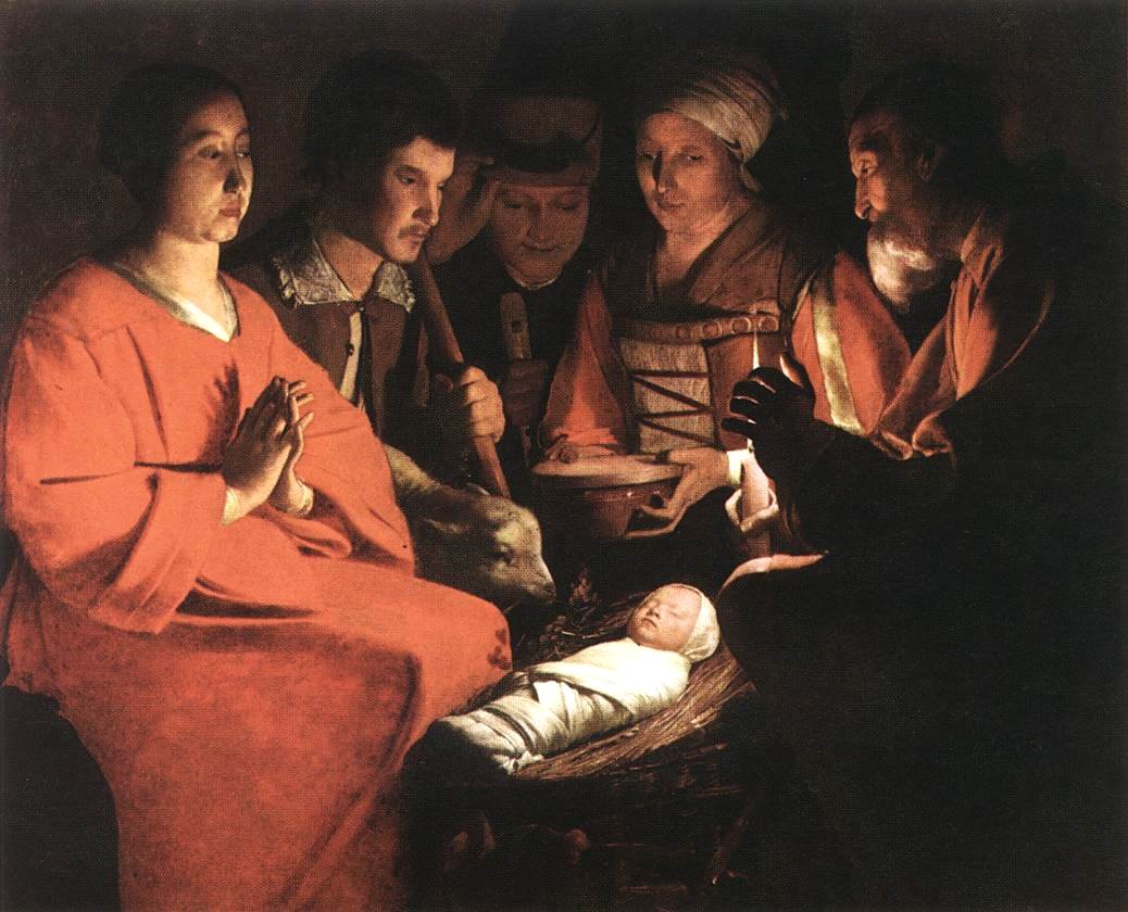 Image result for Georges de Latour. The adoration of the shepherds