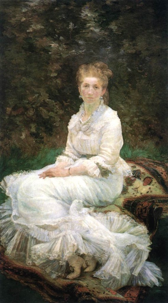 The Lady in White by Marie Bracquemond (1880)