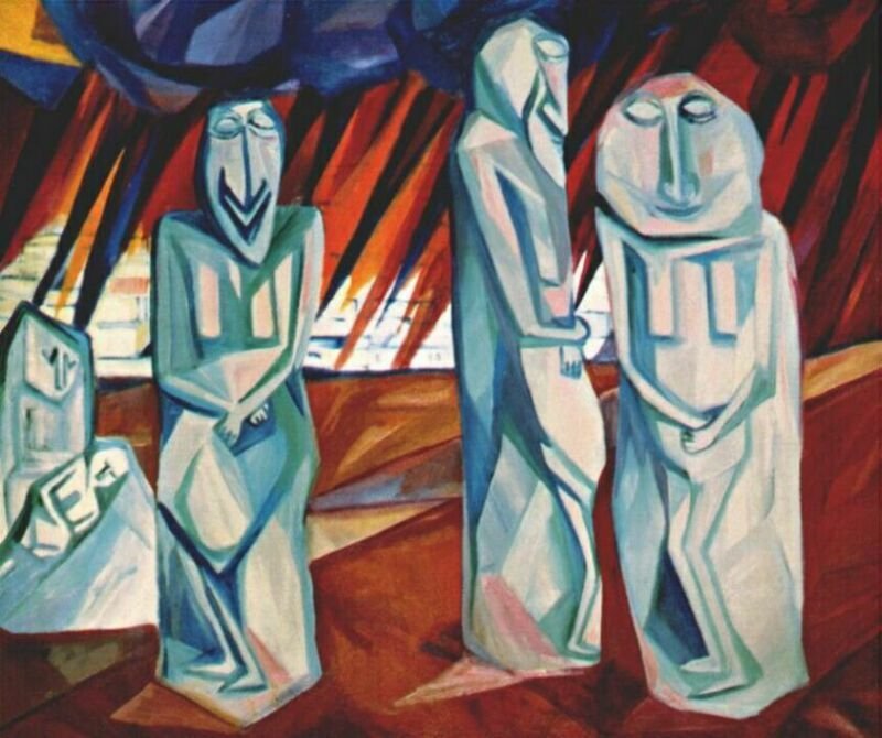 Pillars of Salt by Natalia Goncharova (1908)